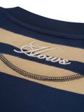  HOWS® NAVA STRIPED T-SHIRT / BROWN x NAVY 