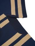  HOWS® NAVA STRIPED T-SHIRT / BROWN x NAVY 