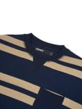  HOWS® NAVA STRIPED LONG SLEEVE T-SHIRT / BROWN x NAVY 