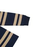  HOWS® NAVA STRIPED LONG SLEEVE T-SHIRT / BROWN x NAVY 