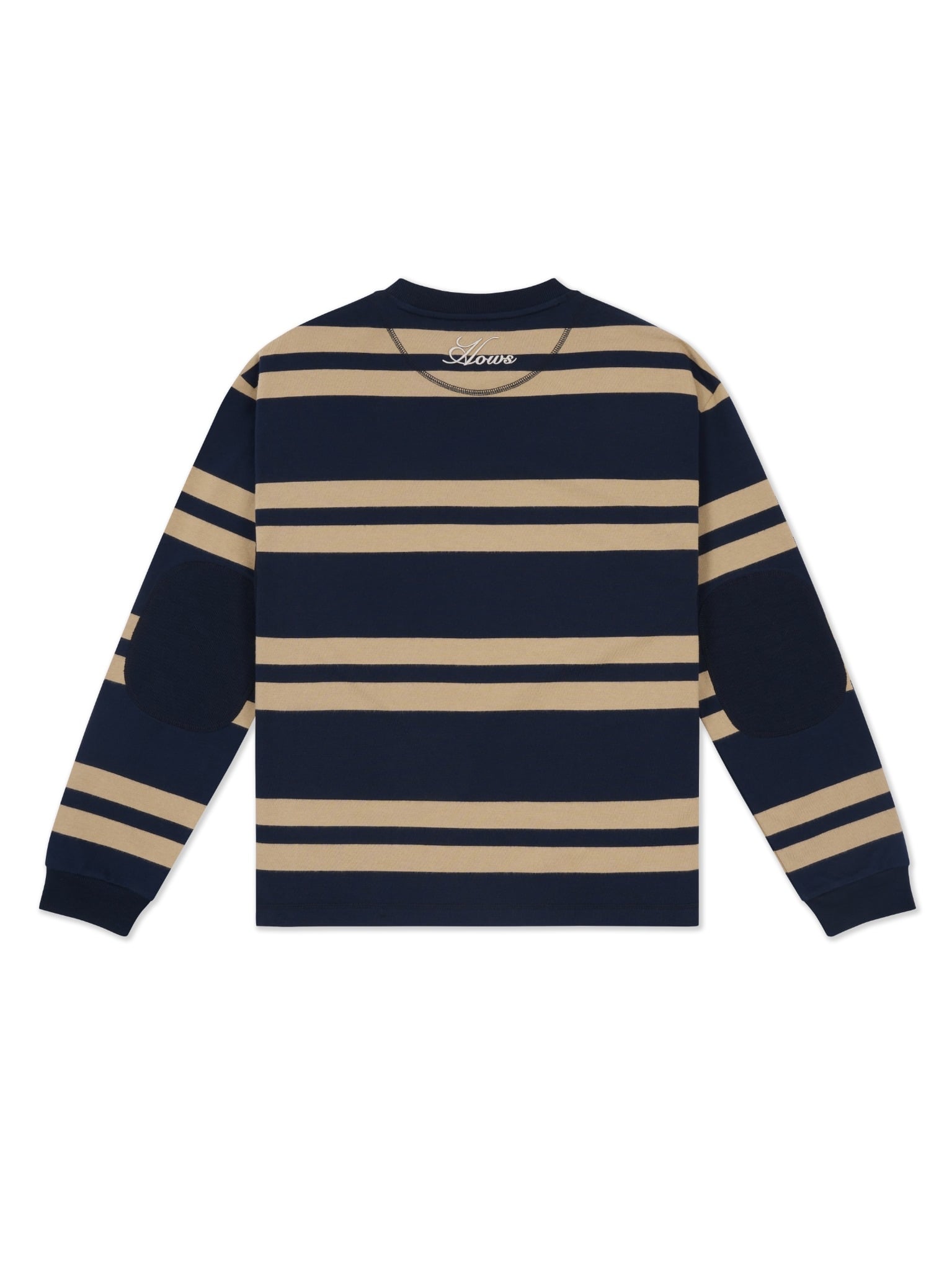  HOWS® NAVA STRIPED LONG SLEEVE T-SHIRT / BROWN x NAVY 
