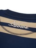  HOWS® NAVA STRIPED LONG SLEEVE T-SHIRT / BROWN x NAVY 