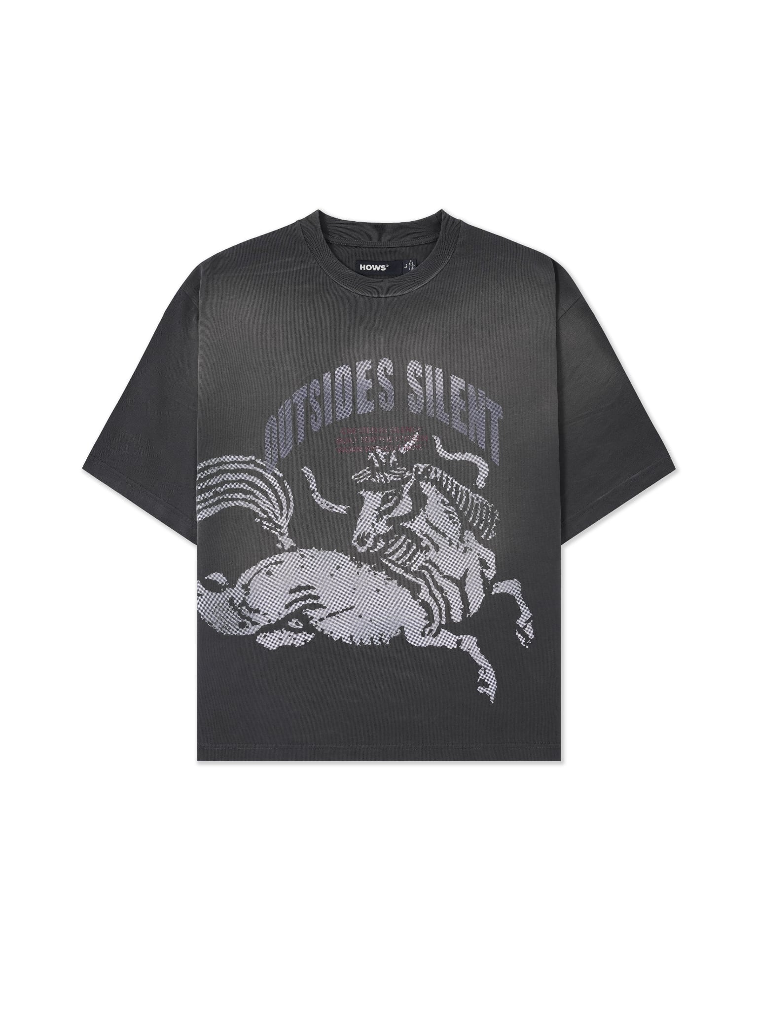  HOWS® THE UNSEEN HORSE TEE / LEAD GREY 