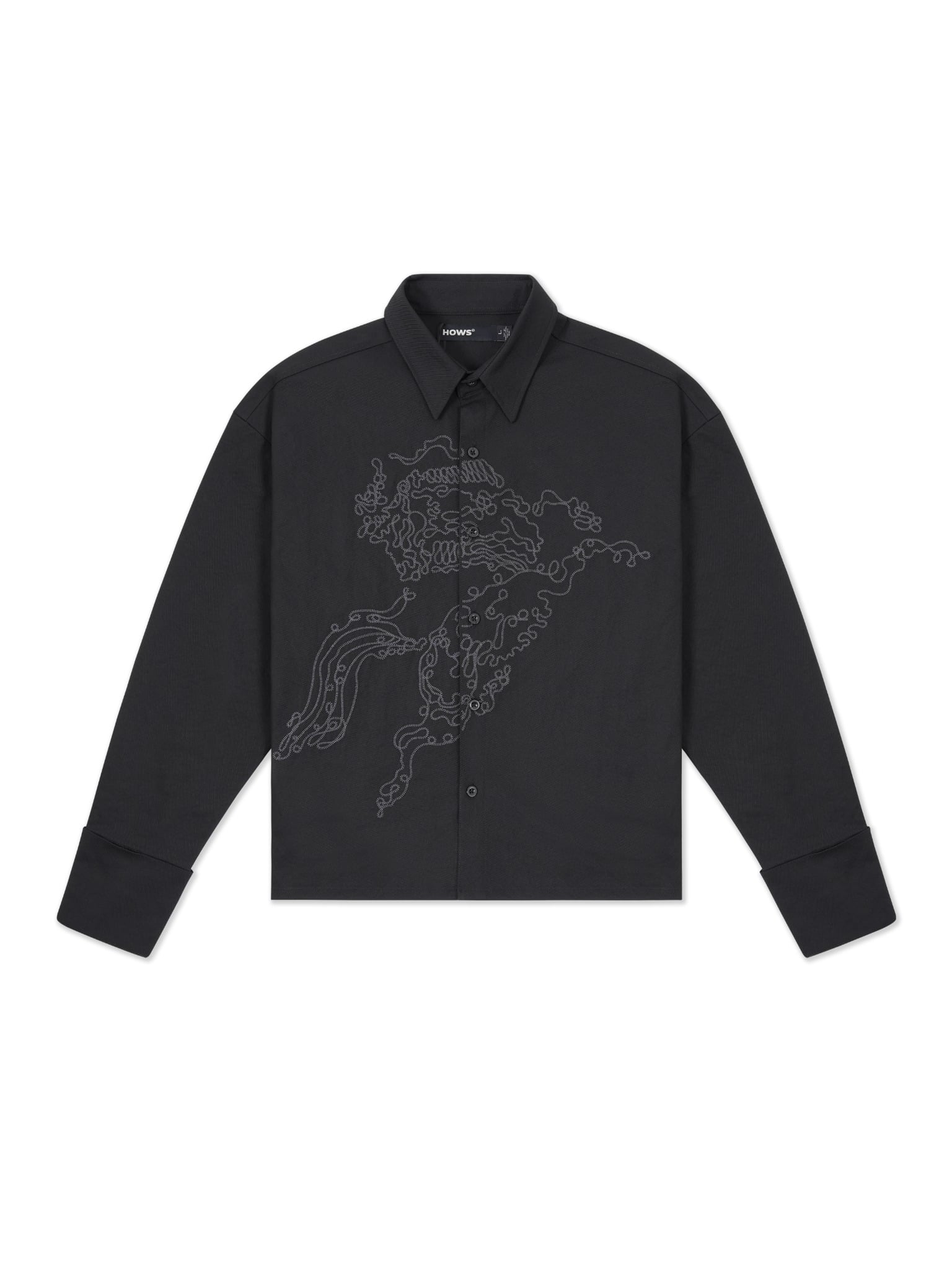  HOWS® DARK HORSE LONG SLEEVE SHIRT / BLACK 