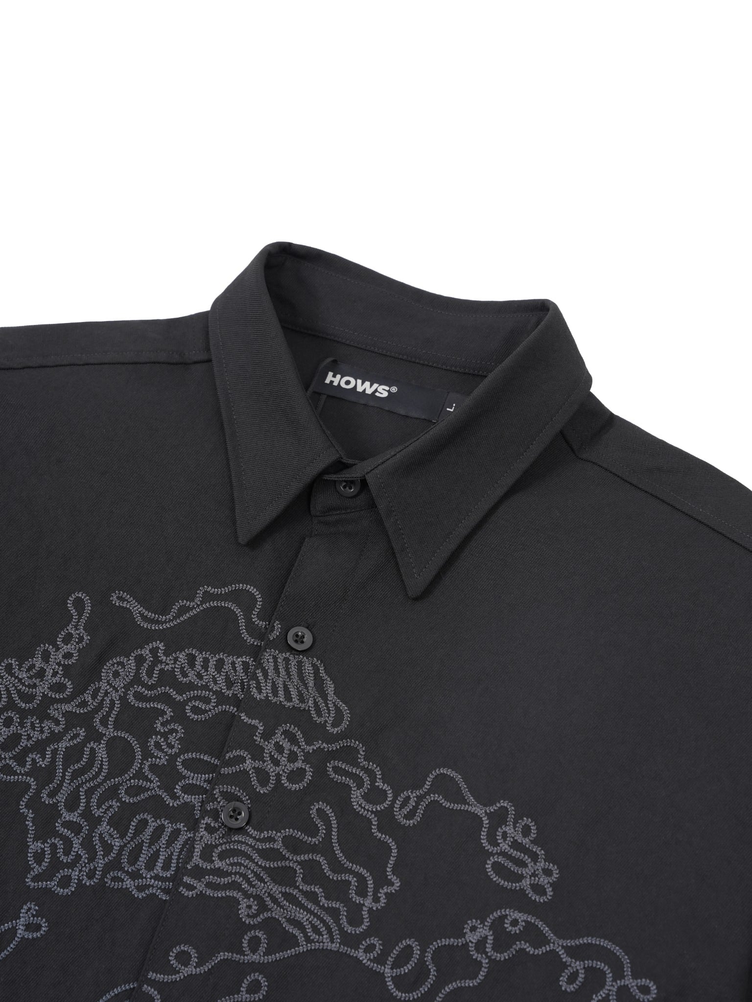  HOWS® DARK HORSE LONG SLEEVE SHIRT / BLACK 