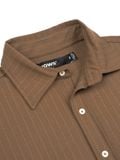  HOWS® URBAN PINSTRIPE SHIRT / BROWN 