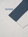  HOWS® URBAN CONTRAST RAGLAN T-SHIRT / LIGHT GREY 