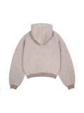  HOWS® HOODIE MELTON WOOL / LIGHT GREY 