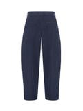  HOWS® SILENT STRUCTURE PLEATED PANTS WITH BELT / STRIPED NAVY 
