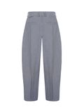 HOWS® SILENT STRUCTURE PLEATED PANTS WITH BELT / STRIPED GREY 