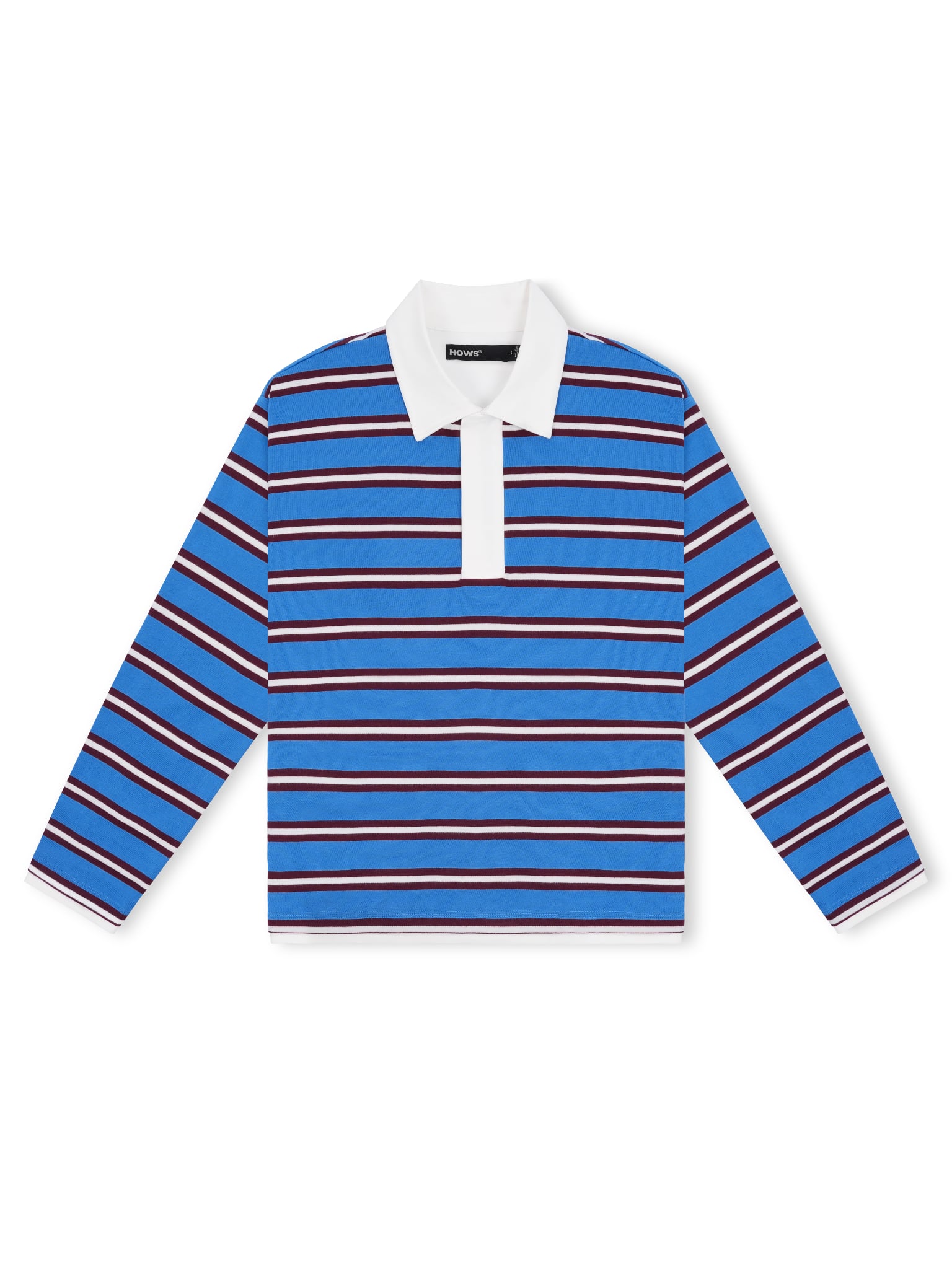  HOWS® OLD SCHOOL STRIPED POLO V.2 / NAVY x WHITE 