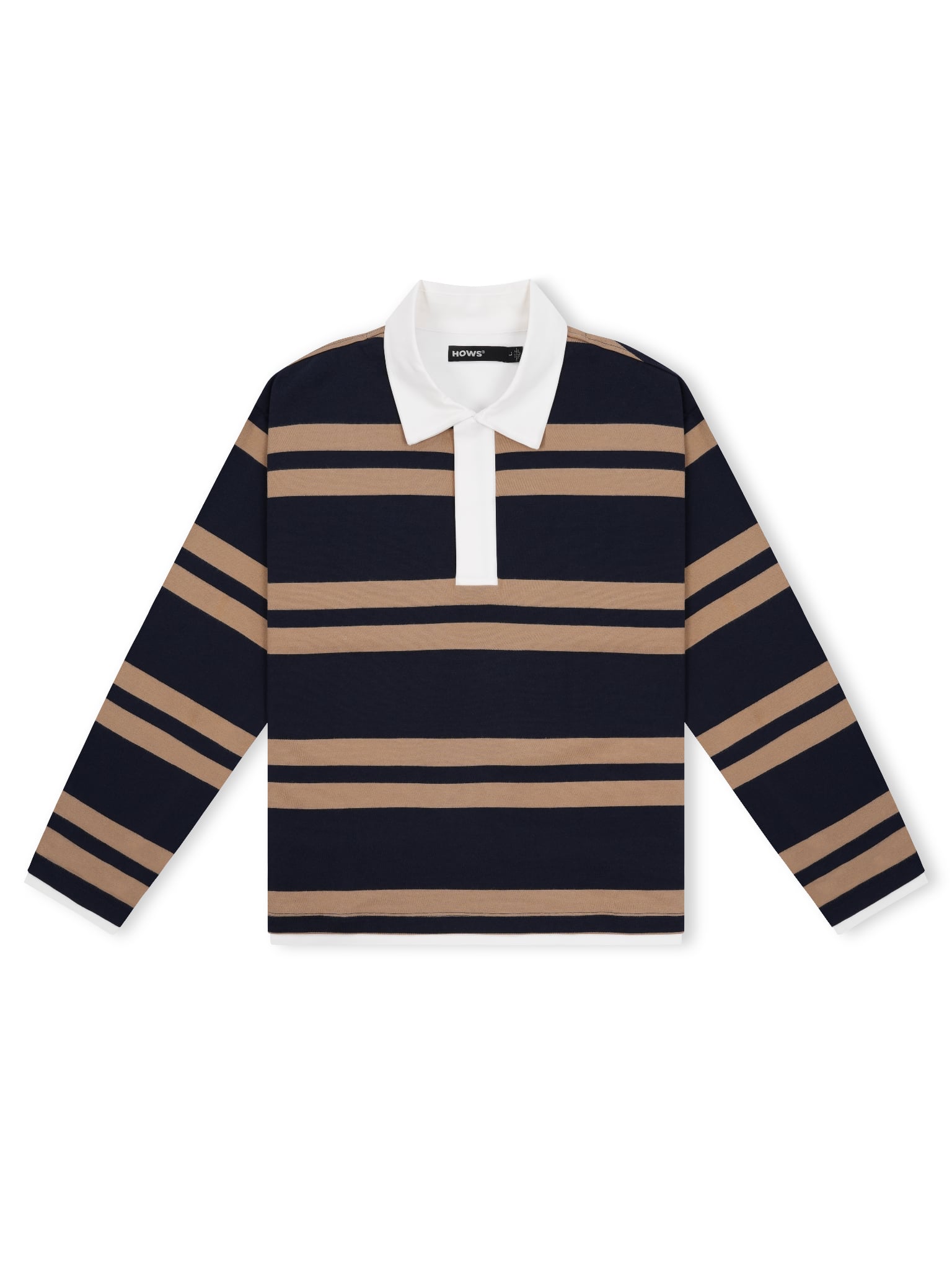  HOWS® OLD SCHOOL STRIPED POLO V.2 / BROWN x NAVY 