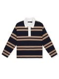  HOWS® OLD SCHOOL STRIPED POLO V.2 / BROWN x NAVY 