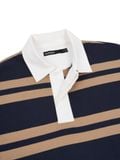 HOWS® OLD SCHOOL STRIPED POLO V.2 / BROWN x NAVY 