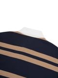  HOWS® OLD SCHOOL STRIPED POLO V.2 / BROWN x NAVY 