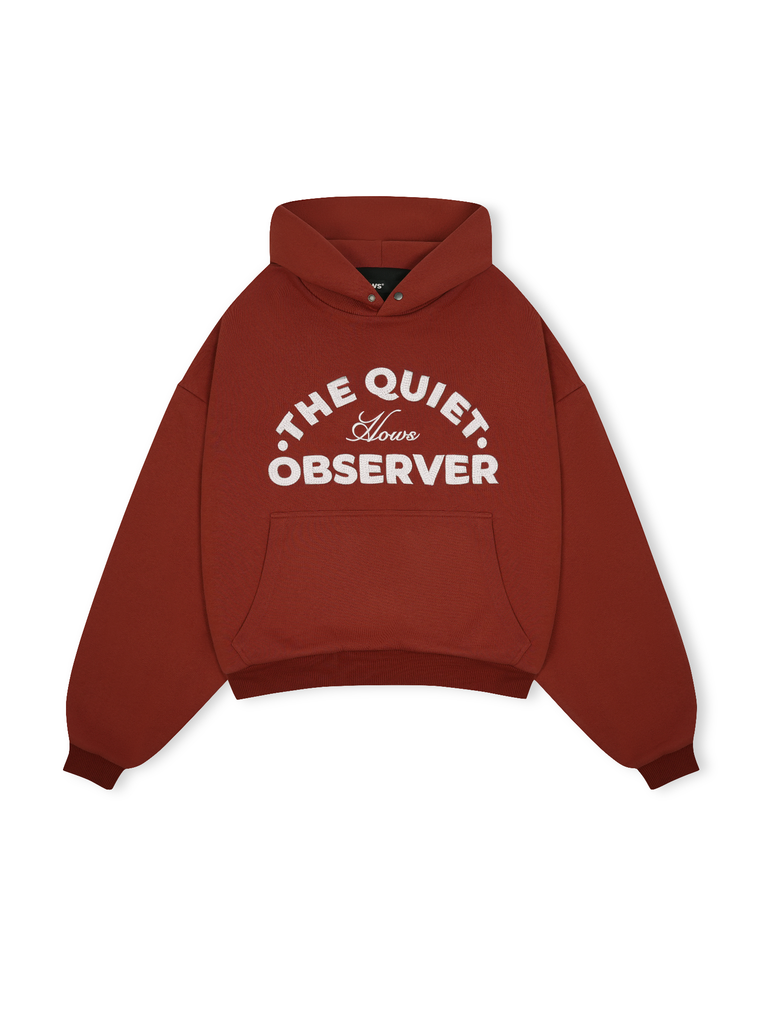  HOWS? QUIET OBSEVER HOODIE / BRICK RED 