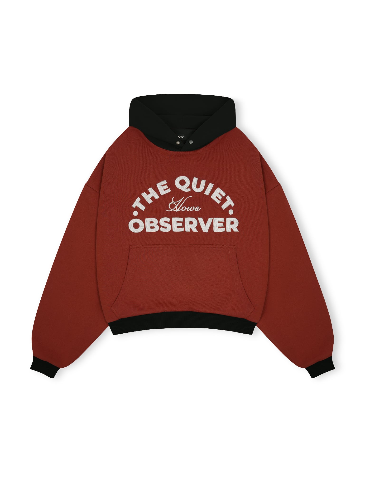  HOWS? QUIET OBSEVER HOODIE / BLACK x RED 