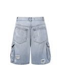  HOWS® DARK HORSE JEAN WASH SHORT / LIGHT BLUE 