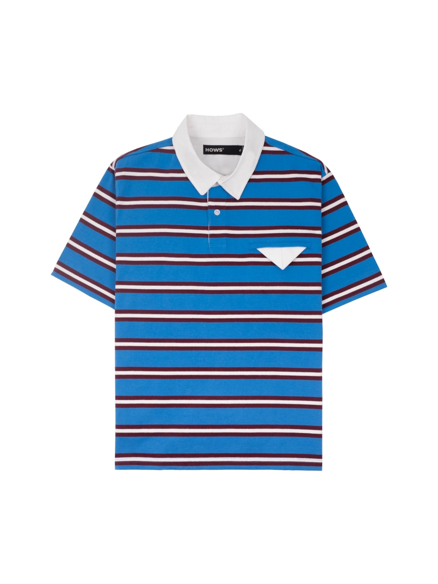  HOWS® OLD SCHOOL STRIPED POLO / NAVY x WHITE 