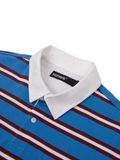  HOWS® OLD SCHOOL STRIPED LONG SLEEVE POLO / NAVY x WHITE 