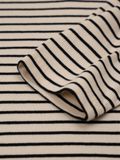  HOWS® STRIPED HENLEY LONG SLEEVE T-SHIRT / CREAM 
