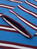  HOWS® OLD SCHOOL STRIPED LONG SLEEVE POLO / NAVY x WHITE 
