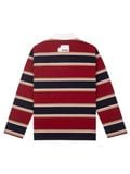  HOWS® OLD SCHOOL STRIPED LONG SLEEVE POLO / RED x NAVY 