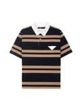 HOWS® OLD SCHOOL STRIPED POLO / BROWN x NAVY 