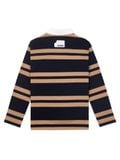  HOWS® OLD SCHOOL STRIPED LONG SLEEVE POLO / BROWN x NAVY 