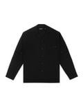  HOWS® LAYERED DETAIL BOXY SHIRT / BLACK 