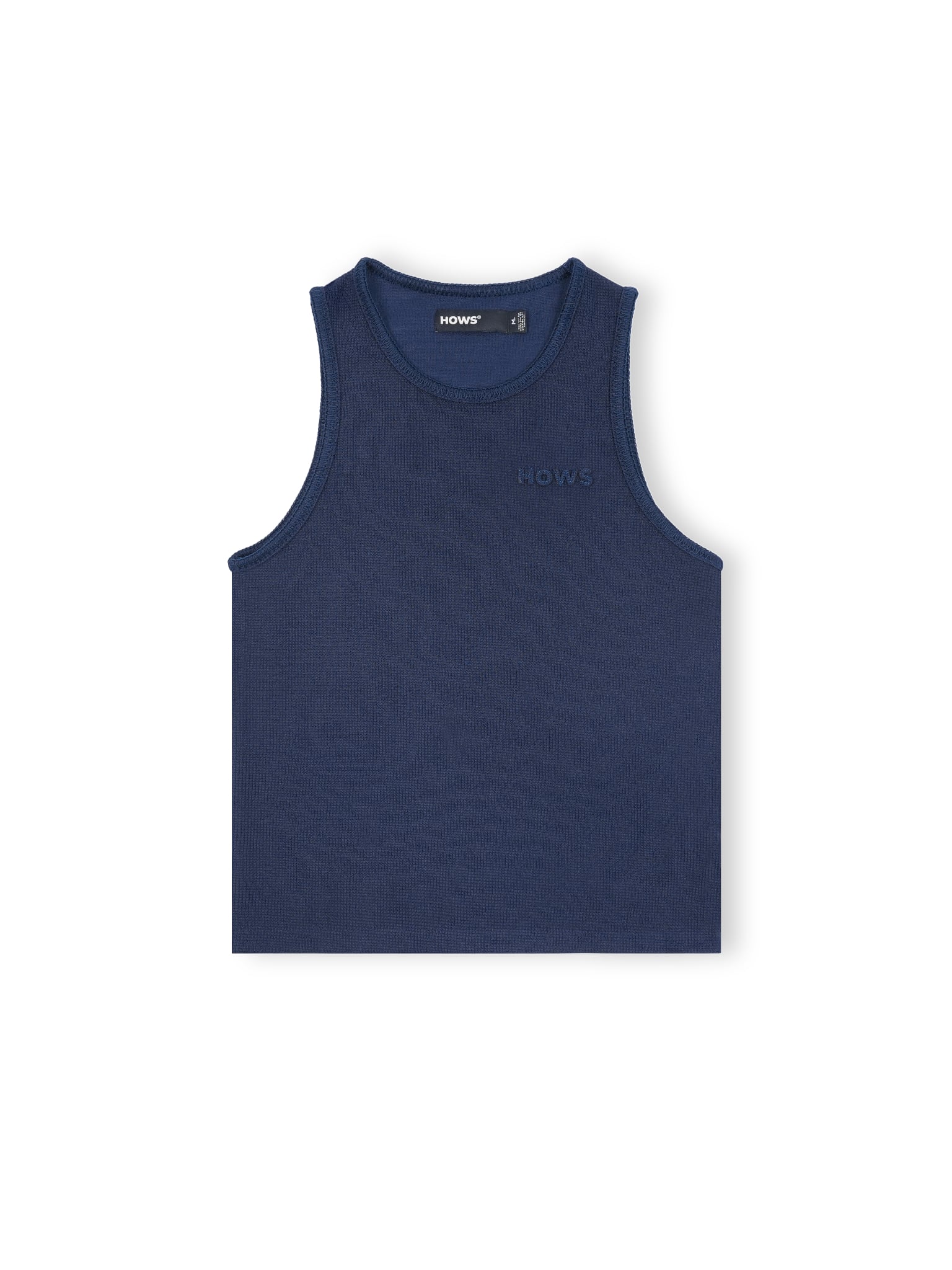  HOWS? THE GRID TANK TOP / NAVY 