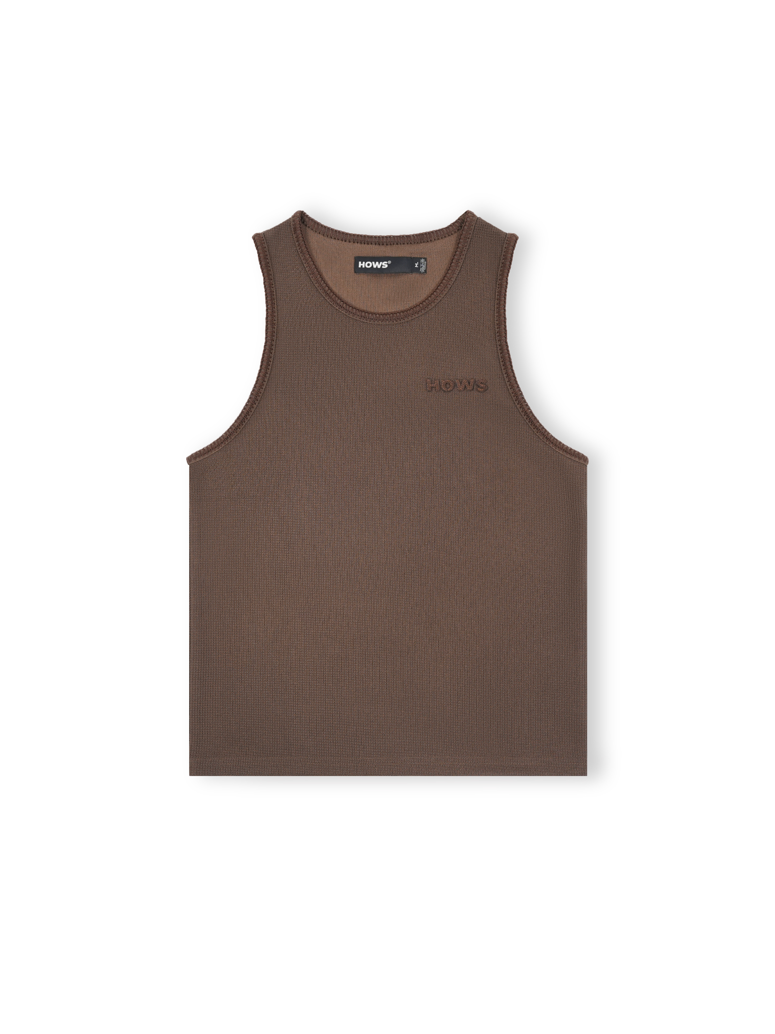  HOWS? THE GRID TANK TOP / BROWN 