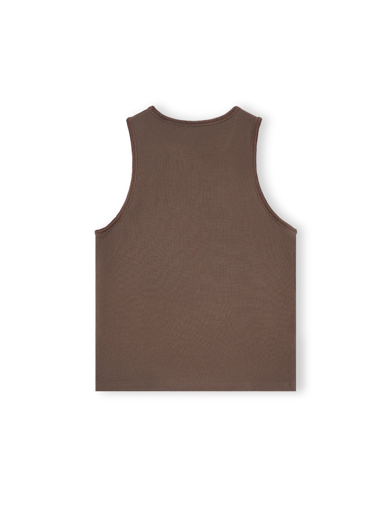  HOWS? THE GRID TANK TOP / BROWN 