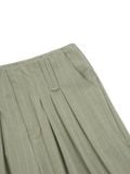  REPUTE. PLEATED BALLOON TROUSERS / STRIPED BROWN 