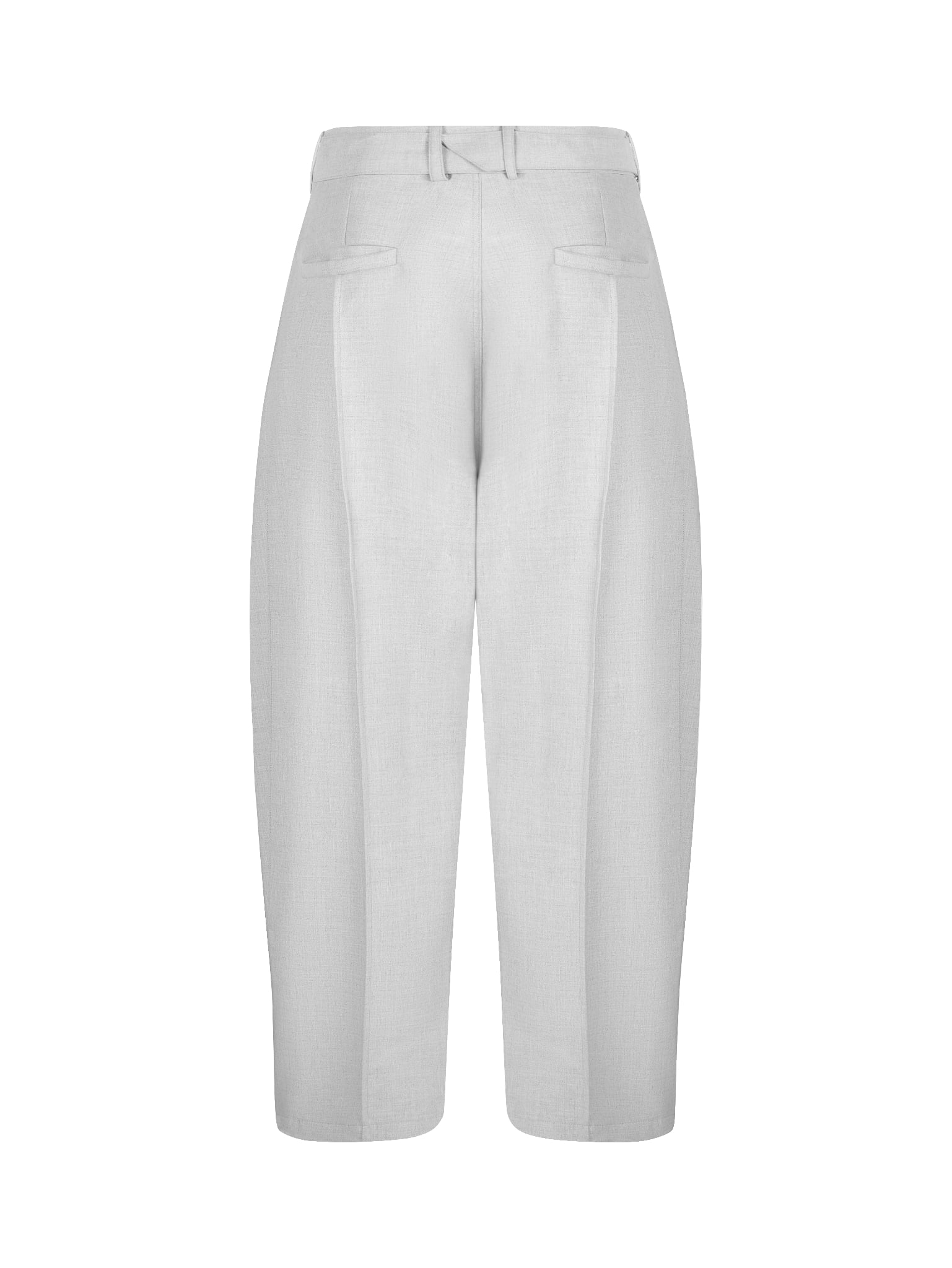  HOWS® SILENT STRUCTURE PLEATED PANTS WITH BELT / GREY 