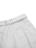  HOWS® SILENT STRUCTURE PLEATED PANTS WITH BELT / GREY 
