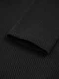  HOWS® WAFFLE LONG SLEEVE HENLEY / BLACK 
