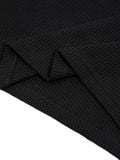  HOWS® WAFFLE LONG SLEEVE HENLEY / BLACK 