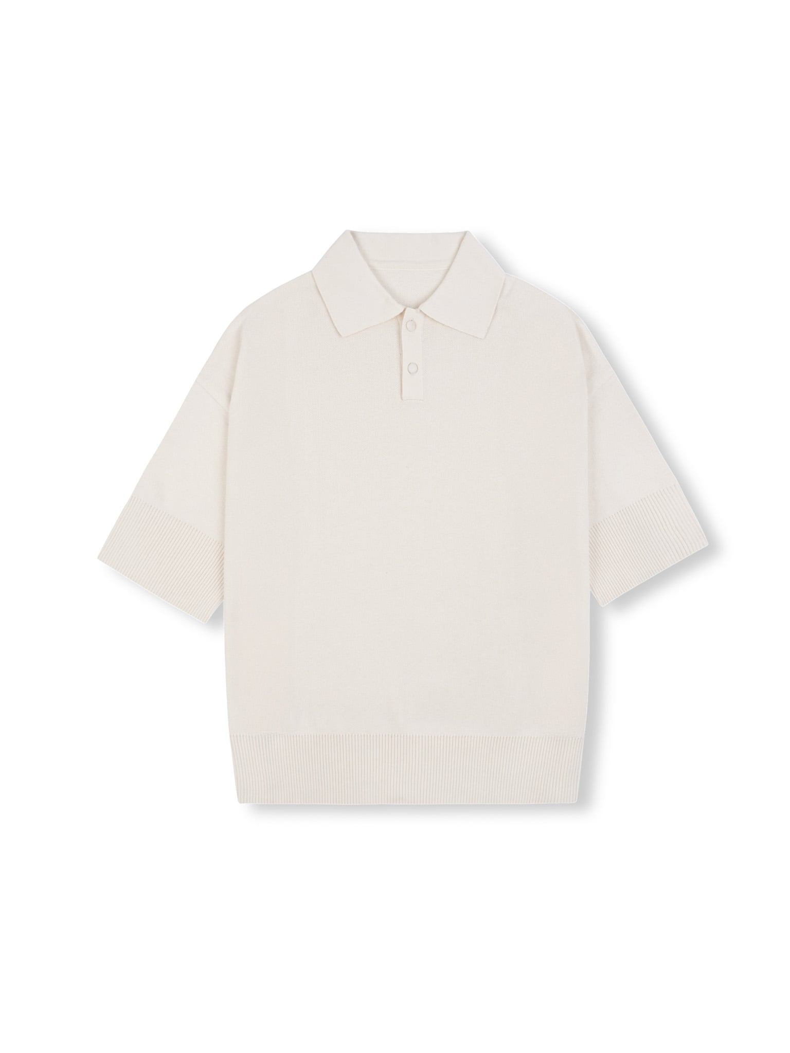  HOWS® KNITTED BASIC POLO / CREAM 