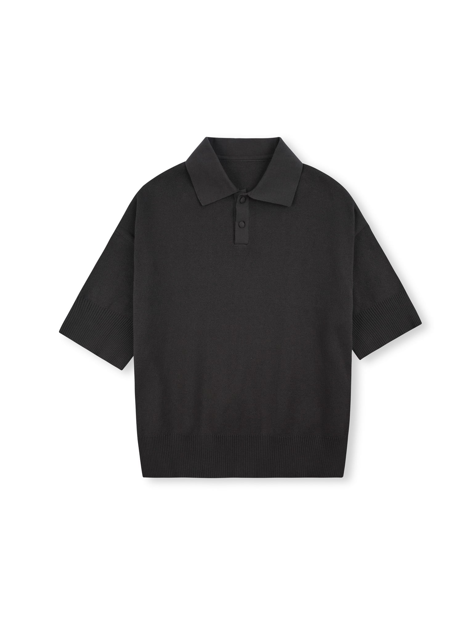  HOWS® KNITTED BASIC POLO / LEAD GREY 