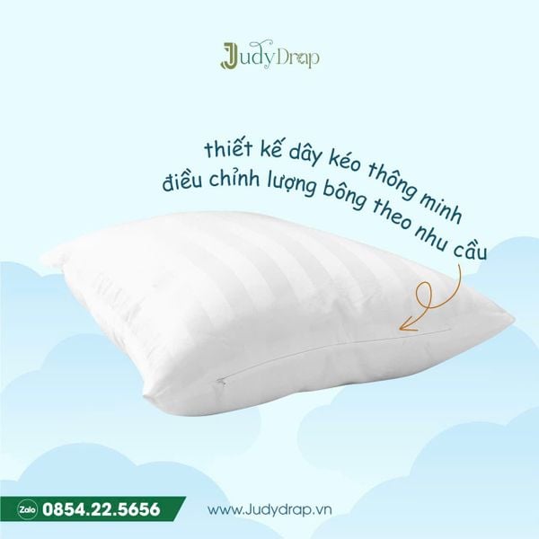 Ruột Gối Nằm Lõi Vi Sợi Microfiber Judy Drap (chuẩn khách sạn cao cấp)