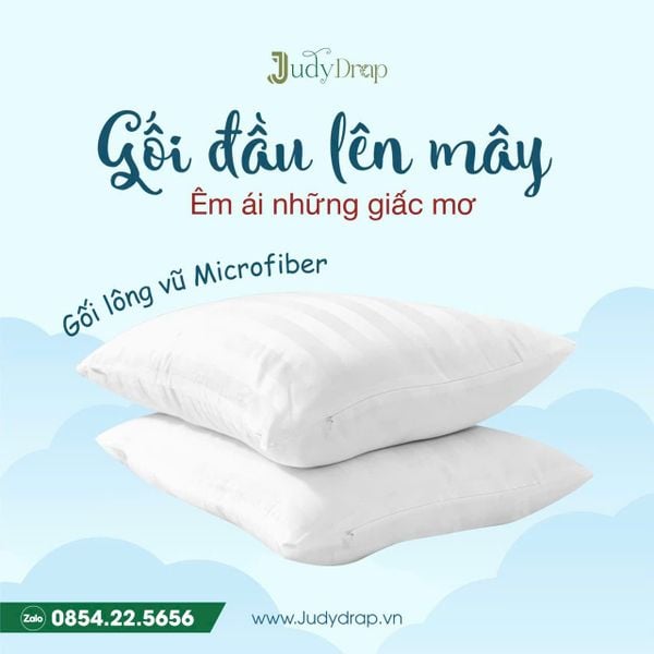 Ruột Gối Nằm Lõi Vi Sợi Microfiber Judy Drap (chuẩn khách sạn cao cấp)