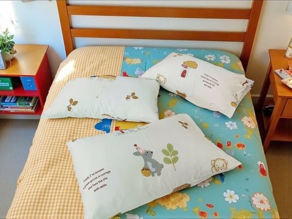 Gối Nằm Modal Cho Bé Judy Drap (Ruột Microfiber & Vỏ Modal Mềm Mịn)