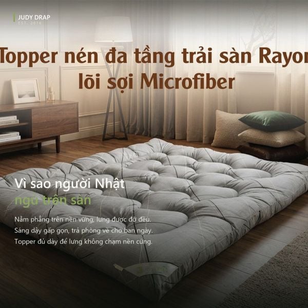 Topper Đa Tầng Rayon Lõi Microfiber