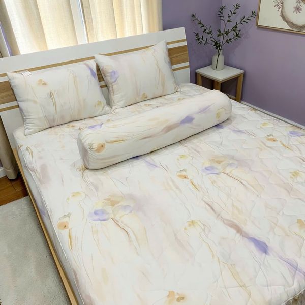 Bộ 4 Món Ga Gối Tản Nhiệt Ice Spandex Bigsize 2m2 Judy Drap
