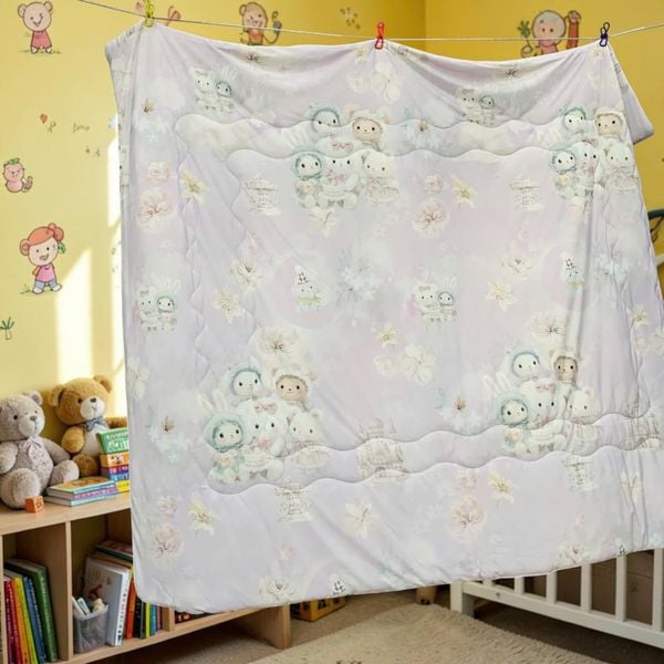 Mền Tản Nhiệt Ice Spandex Hoạt Hình Cho Bé Judy Drap