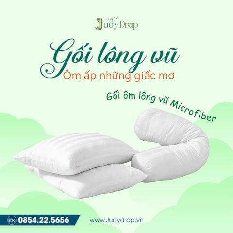 Ruột Gối Ôm Lõi Vi Sợi Microfiber Judy Drap (Chuẩn Khách Sạn Cao Cấp)