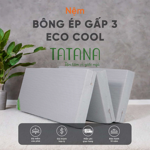 Nệm Bông Ép Gấp 3 Eco Cool Tatana
