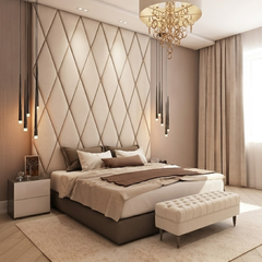 Giường Ngủ Bọc Nệm Không Đầu Giường