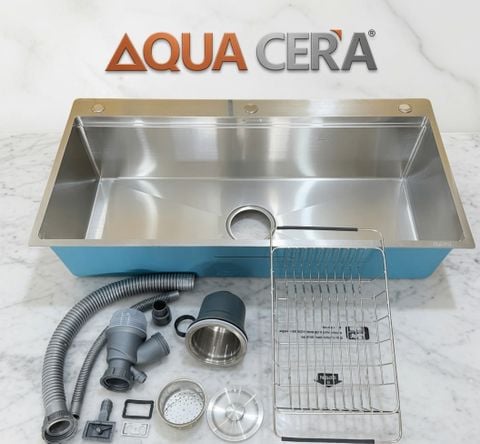 CHẬU RỬA CHÉN INOX 304 ĐÚC - 1 HỘC 10050DG